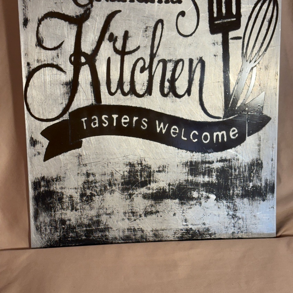 Black and Gray Rustic Kitchen Tools Sign - Picture 3 of 8